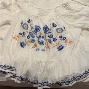 White off the shoulder top